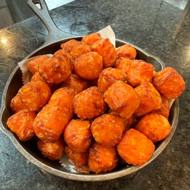 SWEET POTATO TOTS.