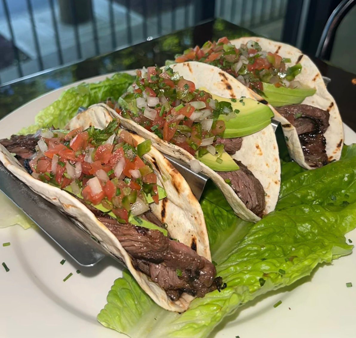 Skirt Steak Tacos.