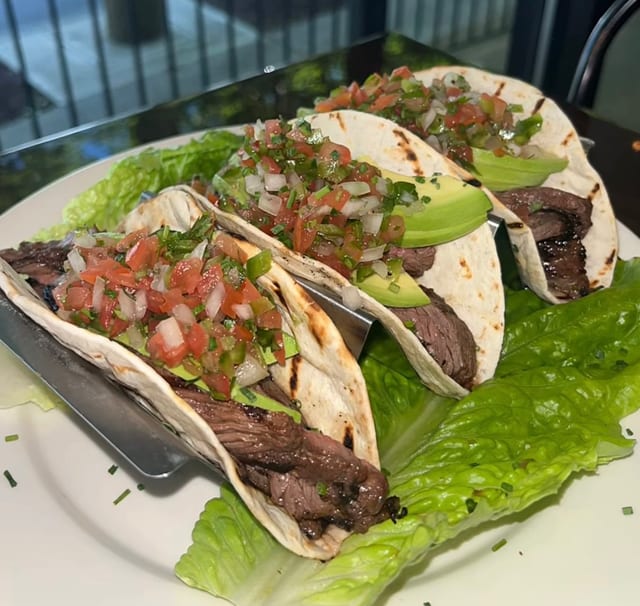 Skirt Steak Tacos.