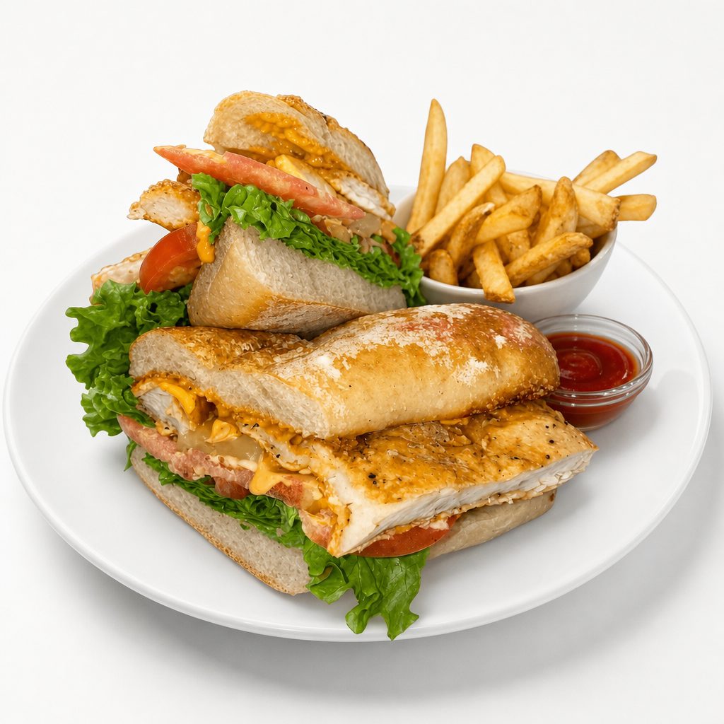 CHICKEN SANDWICH.