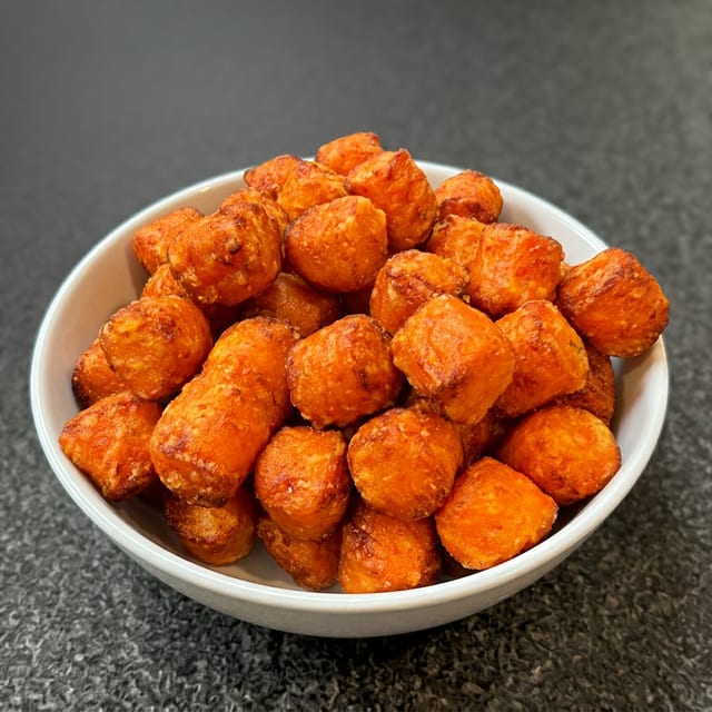 SWEET POTATO TOTS.