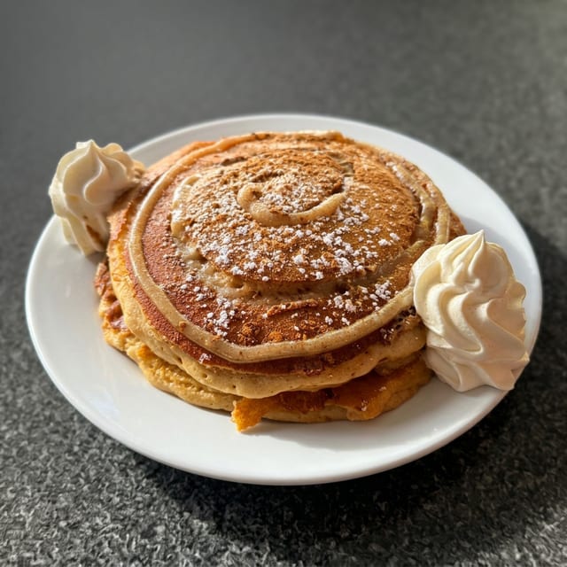 Cinnamon Bun Pancakes.